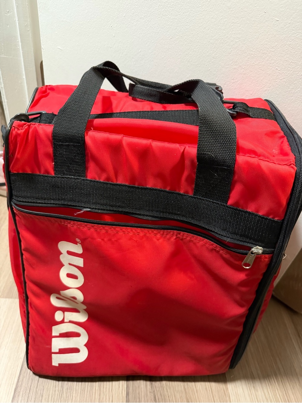 Wilson Red Duffel Bag with Black Trim